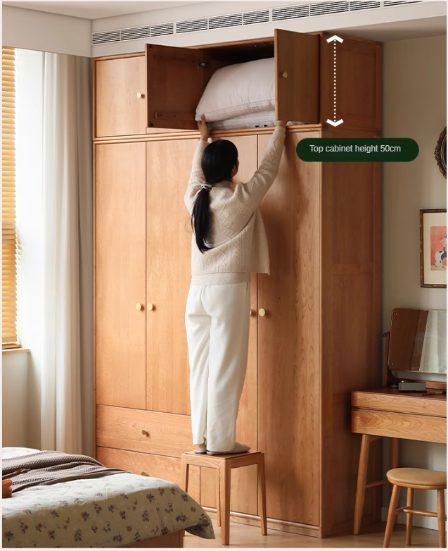 Сherry Solid Wood Exquisite Wardrobe.
