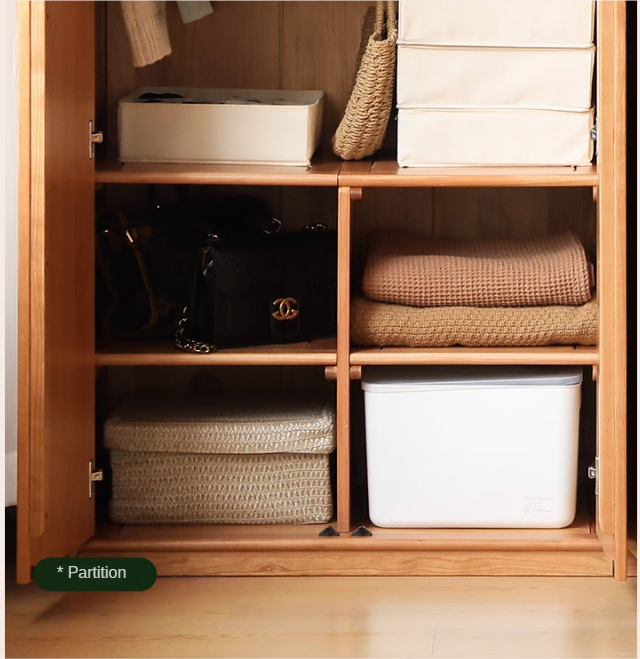 Сherry Solid Wood Exquisite Wardrobe.