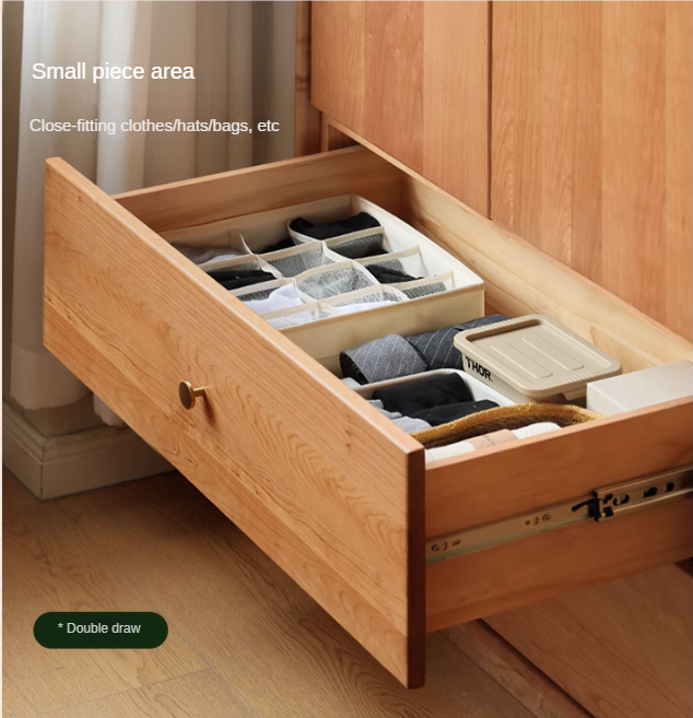 Сherry Solid Wood Exquisite Wardrobe.