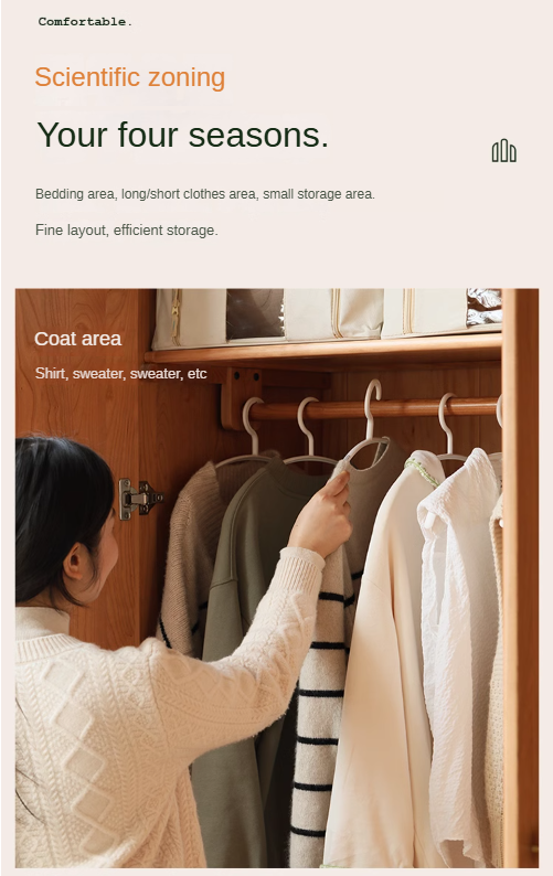 Сherry Solid Wood Exquisite Wardrobe.