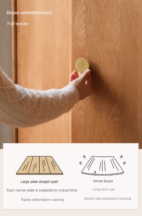Сherry Solid Wood Exquisite Wardrobe.