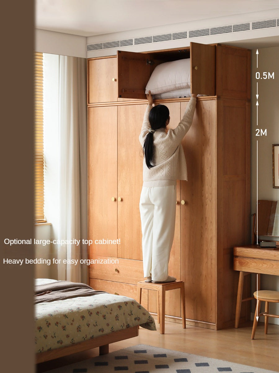 Сherry Solid Wood Exquisite Wardrobe.