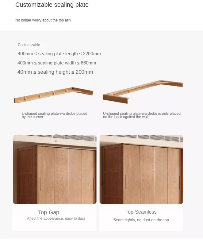 Oak, Ash Solid Wood Wardrobe Sliding Door.