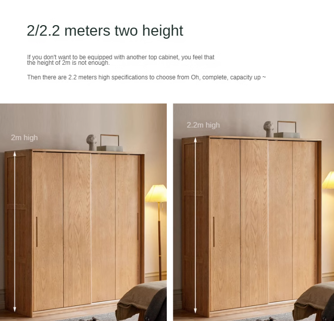 Oak, Ash Solid Wood Wardrobe Sliding Door.
