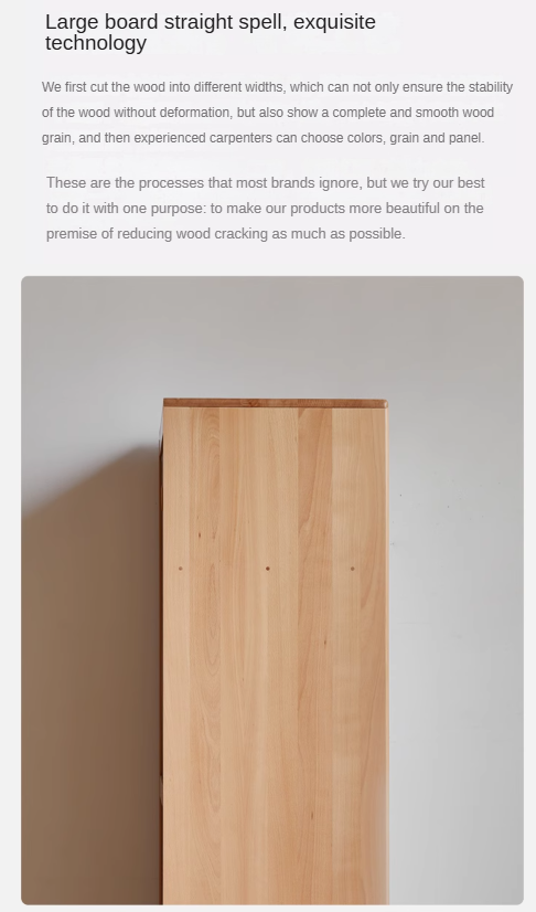 Beech Solid Wood Wardrobe Combination.