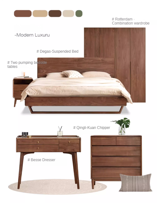 Oak Solid Wood Modern Wardrobe.