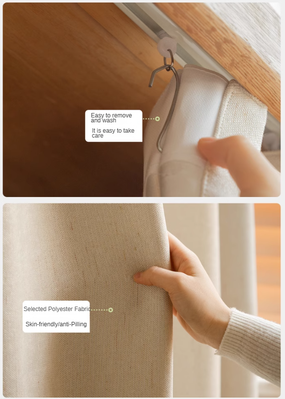 Oak, Solid Rubberwood Wardrobe Curtain Design.