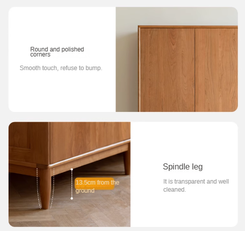 Cherry, Oak Solid Wood Fascinating Wardrobe.