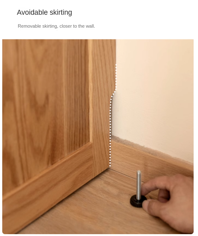 Black Walnut, Sandalwood Sliding Door Wardrobe.
