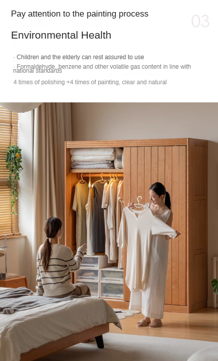 Cherry Wood Retro Wardrobe Sliding Door.
