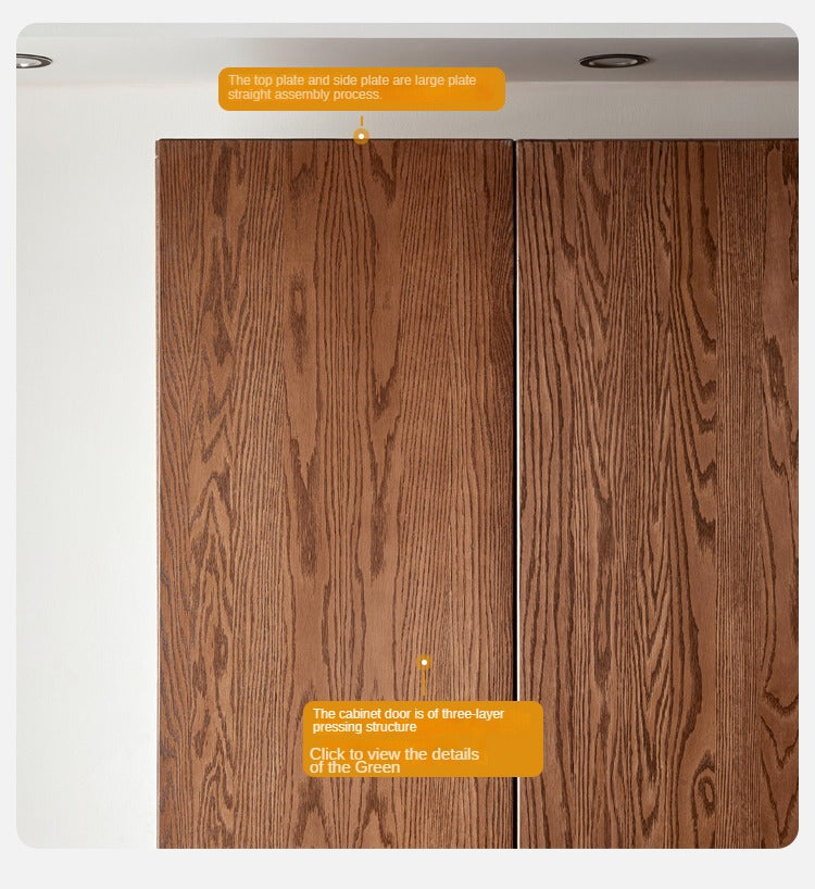 Oak Solid Wood Wardrobe.