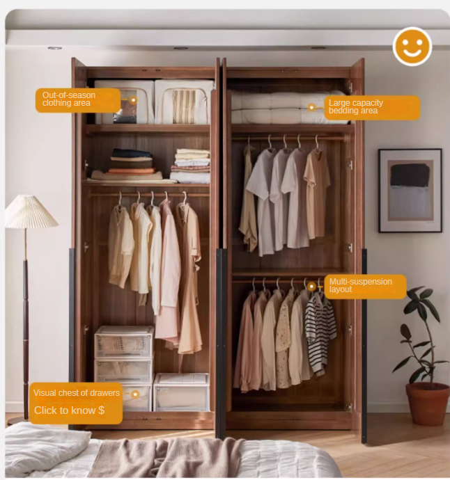 Oak Solid Wood Wardrobe.