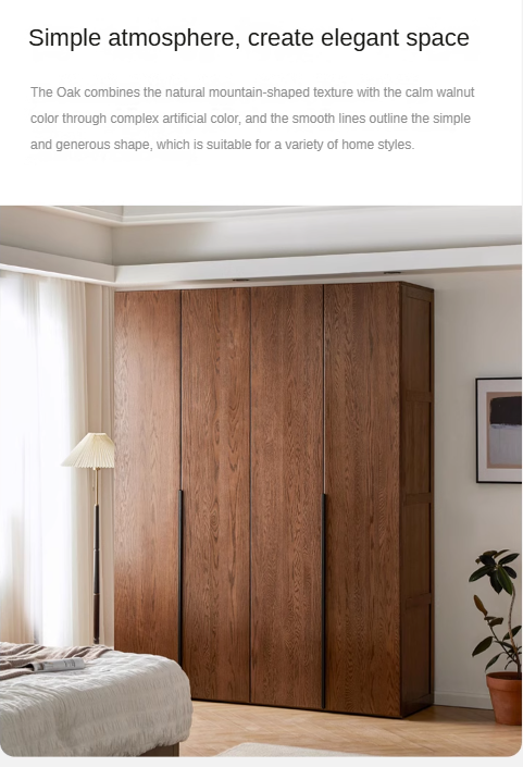 Oak Solid Wood Wardrobe.
