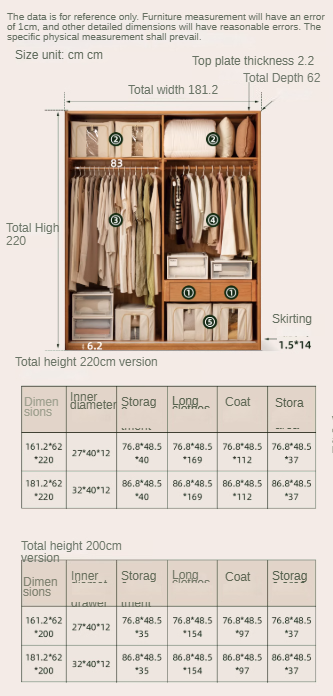 Cherry Wood Sliding Door Retro Wardrobe.