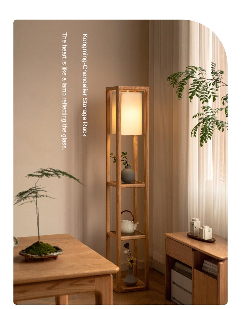 Oak Solid Wood bright lamp