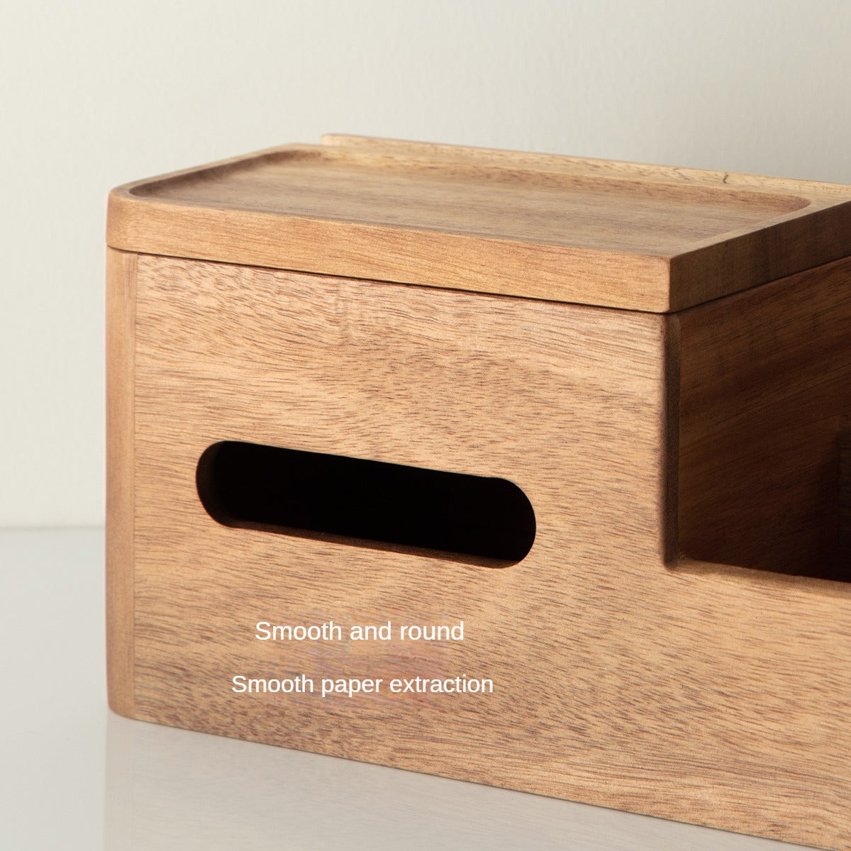 Black Walnut, Acacia Solid Wood Multi-Functional Tissue Box