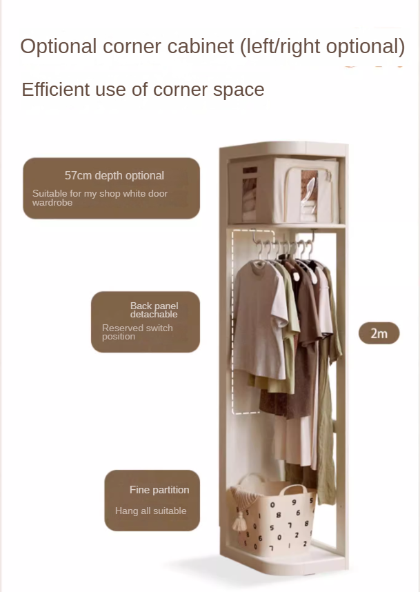Oak Solid Wood American Style Wardrobe.