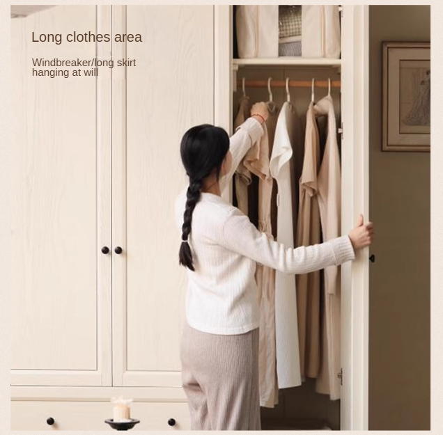 Oak Solid Wood American Style Wardrobe.