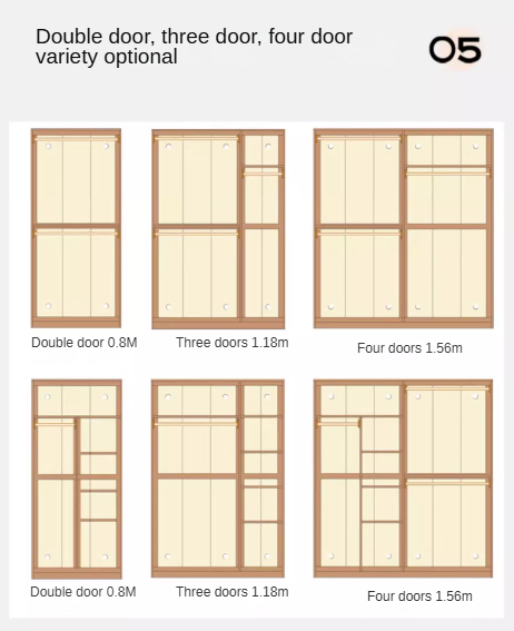 Black Walnut Solid Wood Wardrobe.