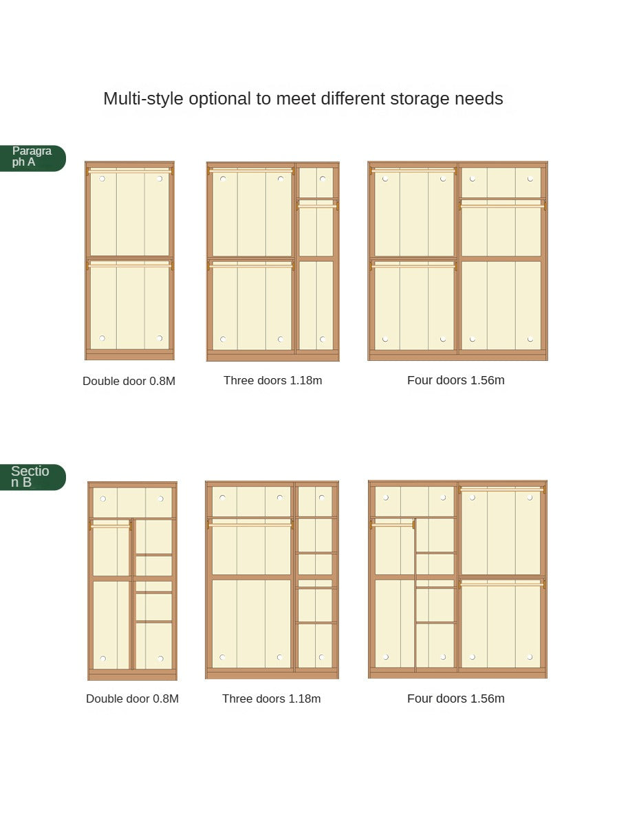 Black Walnut Solid Wood Wardrobe.