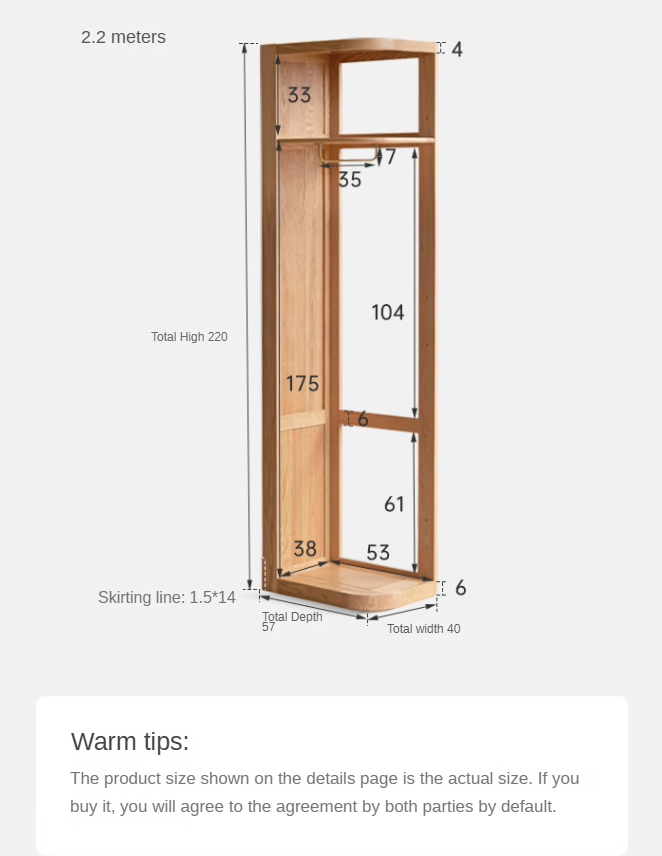 Oak, Cherry Solid Wood Corner Triangle Cabinet Corner Wardrobe.