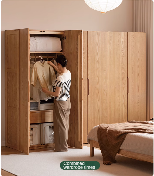 Oak, Cherry Solid Wood Corner Triangle Cabinet Corner Wardrobe.