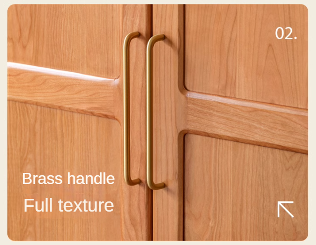 Cherry Solid Wood Vintage Wardrobe.