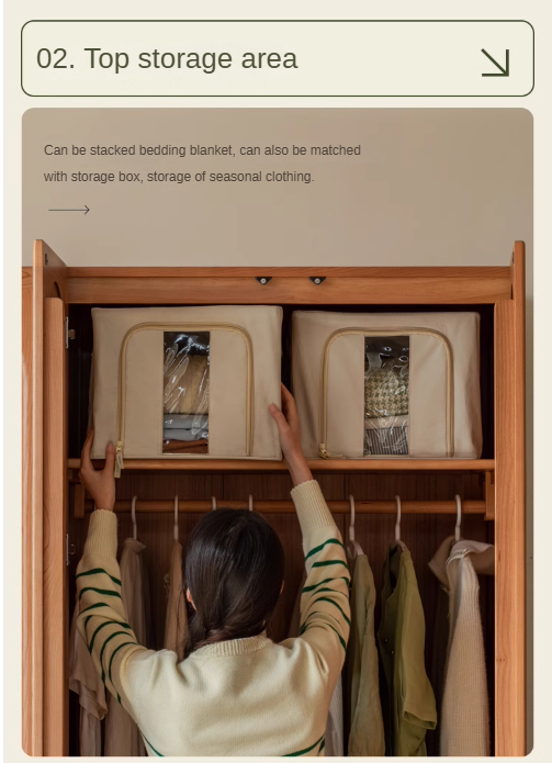 Cherry Solid Wood Vintage Wardrobe.
