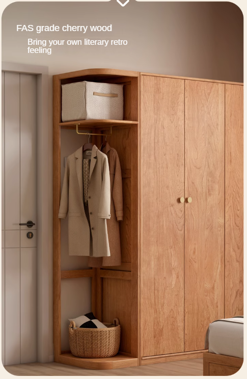 Poplar Solid Wood White Corner Cabinet.