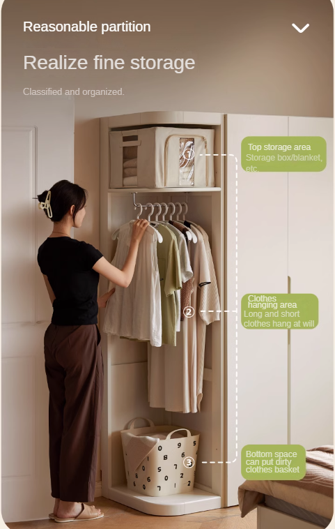 Poplar Solid Wood White Corner Cabinet.