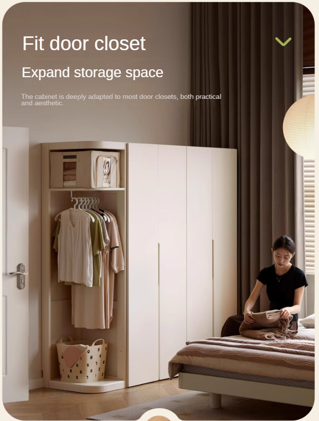 Poplar Solid Wood White Corner Cabinet.