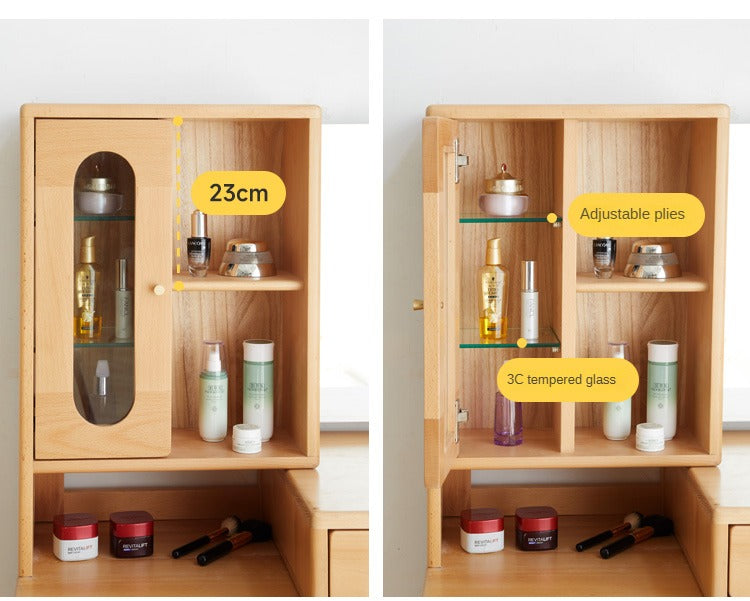 Beech Solid Wood Modern Vanity Table.