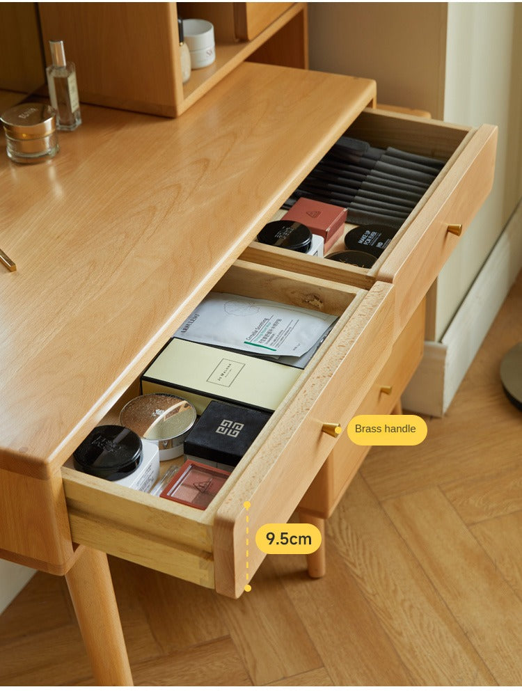 Beech Solid Wood Modern Vanity Table.
