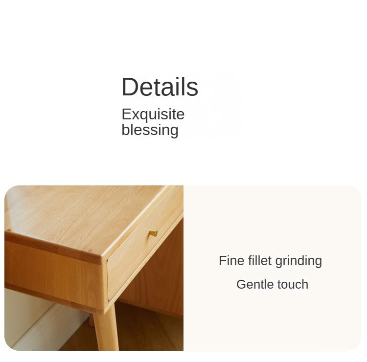 Beech Solid Wood Modern Vanity Table.