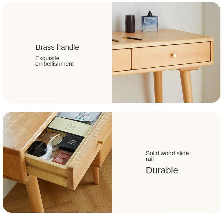 Beech Solid Wood Modern Vanity Table.