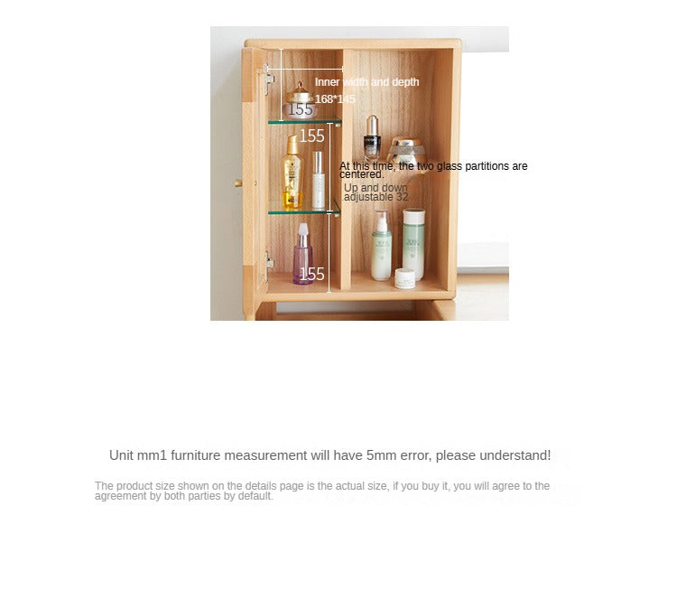 Beech Solid Wood Modern Vanity Table.