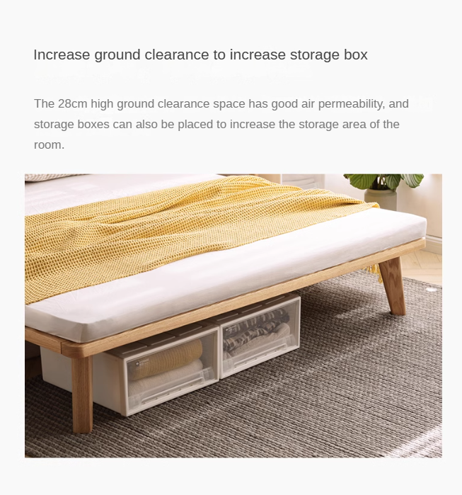 Oak Solid Wood Bed
