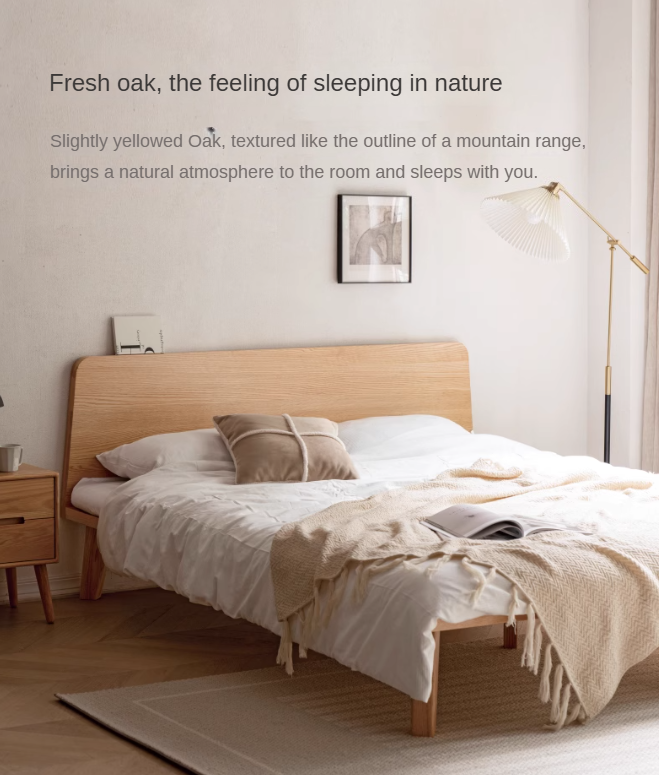Oak Solid Wood Bed