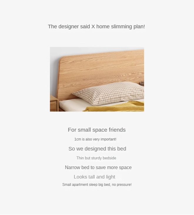 Oak Solid Wood Bed