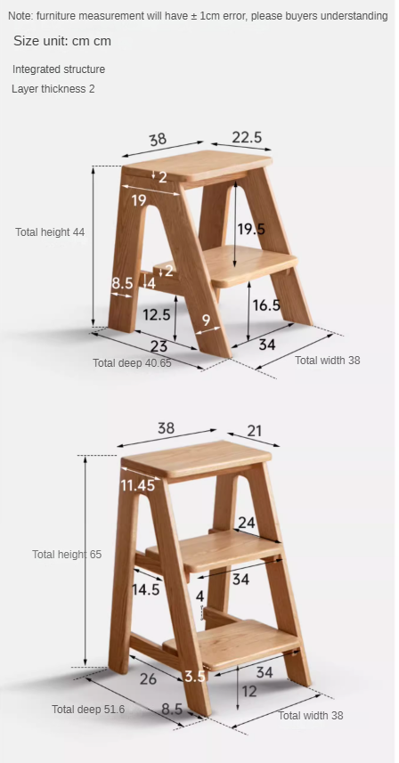Oak Solid Wood Step Stool