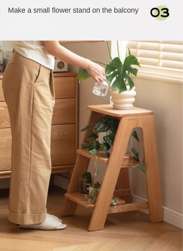 Oak Solid Wood Step Stool