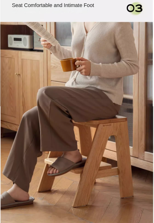 Oak Solid Wood Step Stool