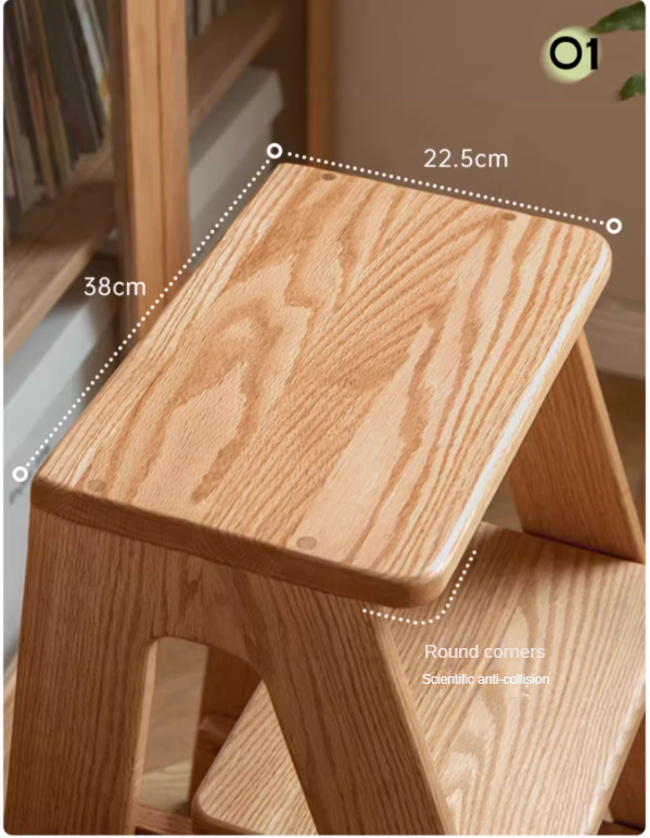 Oak Solid Wood Step Stool