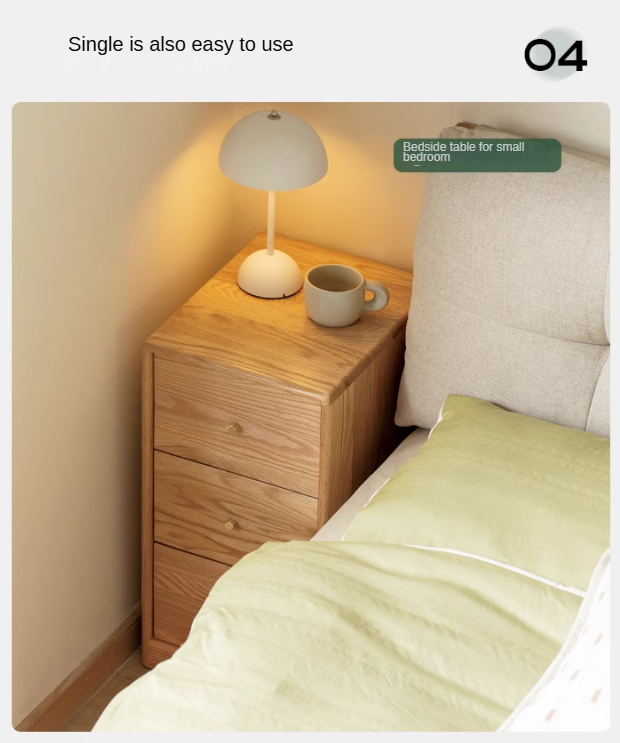 Oak, Beech Solid Wood Chest of Drawers, Multi-Functional Storage Cabinet Combination