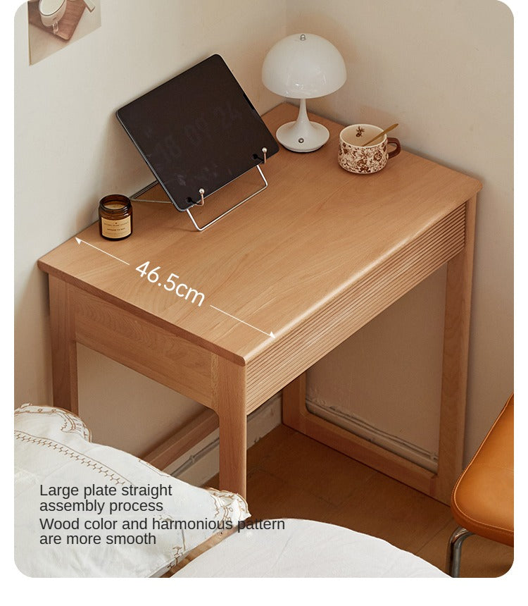 Beech Solid Wood Desk Nordic Nightstand.