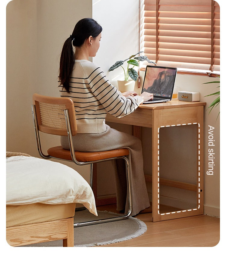 Beech Solid Wood Desk Nordic Nightstand.