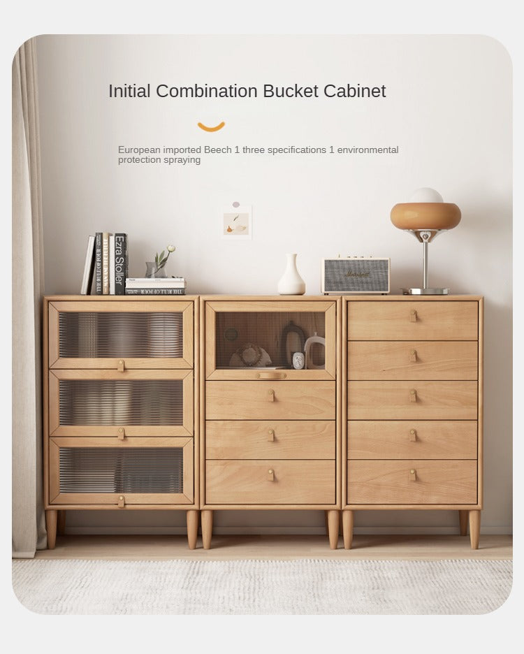 European Beech Chest of Drawers Combination