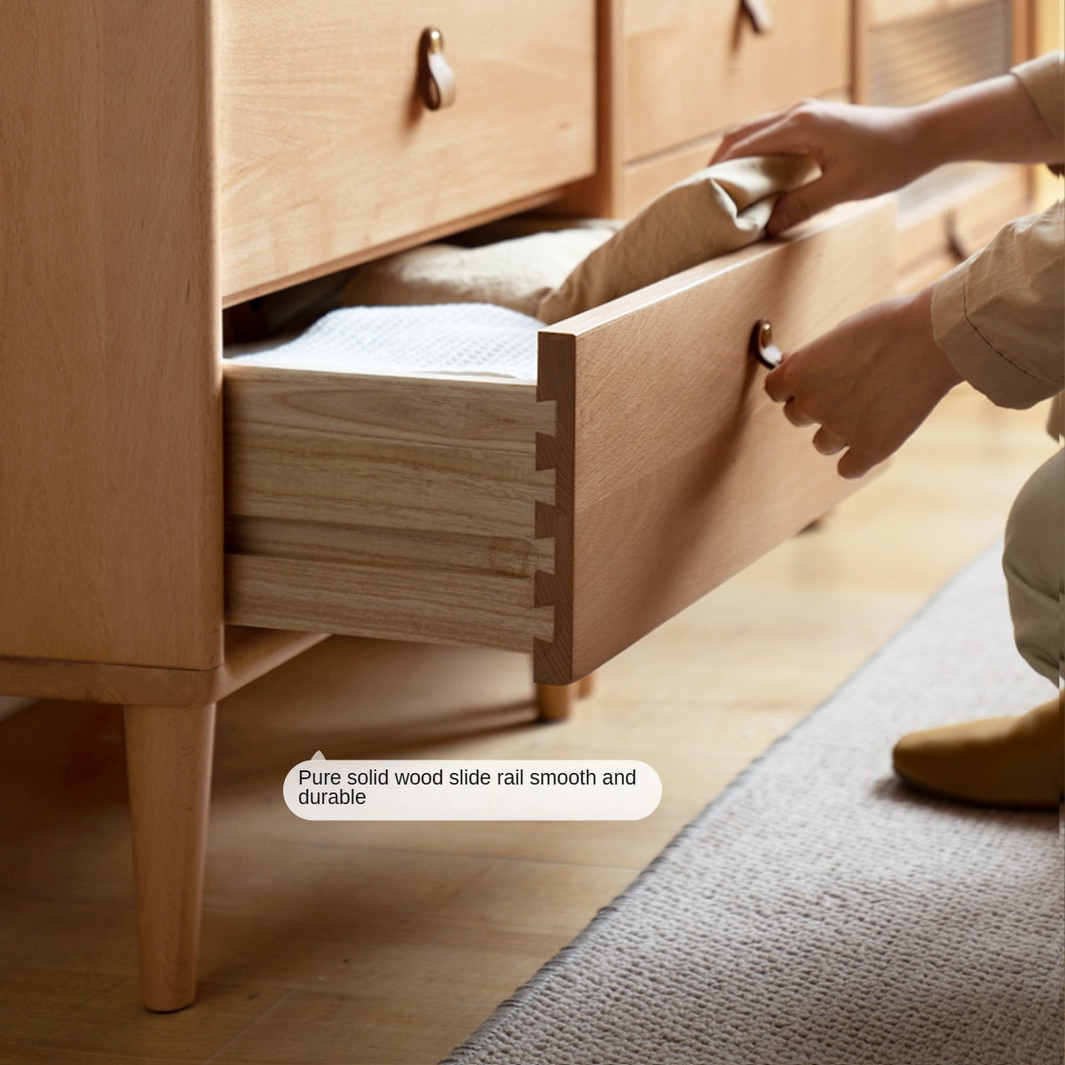European Beech Chest of Drawers Combination