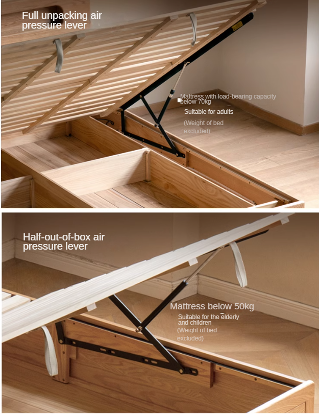 Oak Solid Wood Luminous Box Bed