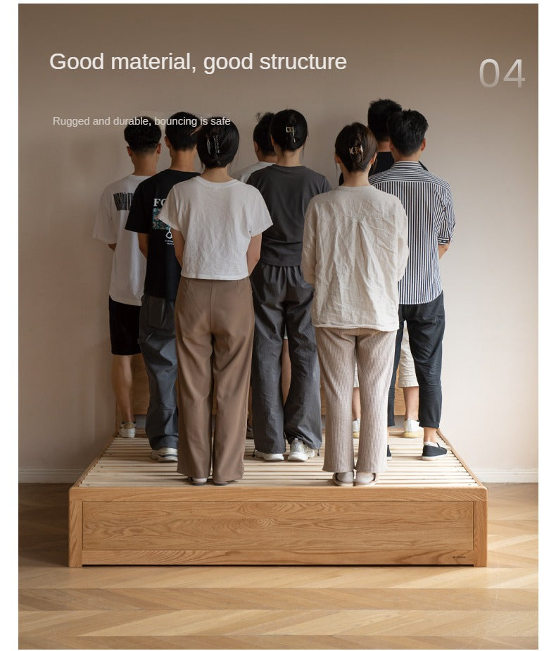 Oak Solid Wood Luminous Box Bed